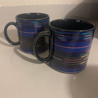 Vtg Pier 1 Multi Colored Texture Mug Japan, Each - SP