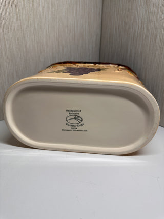 Vintage Pacific Rim Ceramic Grape Wine Chiller & Utensil Holder