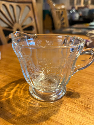 (set of 2) Madrid Federal Depression Glass Sugar & Creamerr