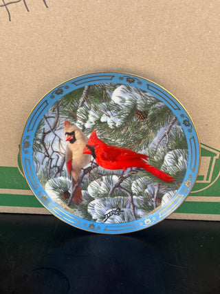 "Fire in the snow" Cardinals Collector Plate