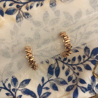 Twisted Hoop Earrings Leaves Shell Trinket Dish