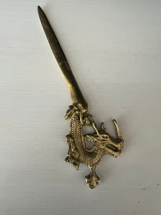 Brass dragon letter opener