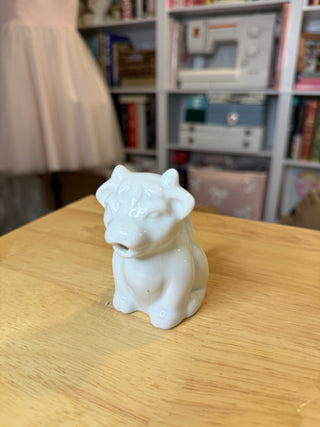 Miniature White Cow Creamer / Cream Pitcher