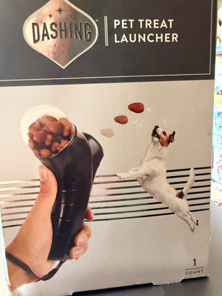 Pet Treat Launcher dog cat toy training tease play kibble pill reward temptation VV