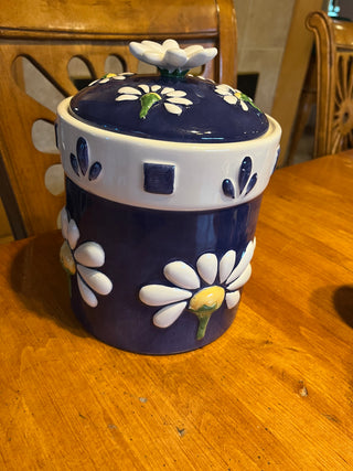 Oneida Spring Daisy  Cookie or Flour Canister (As Is)
