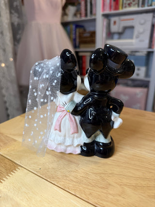 Vintage Mickey & Minnie Mouse Disney Wedding Figurine – Ceramic/Porcelain