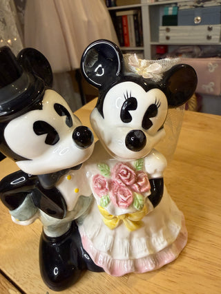 Vintage Mickey & Minnie Mouse Disney Wedding Figurine – Ceramic/Porcelain