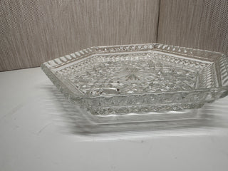 Vintage Anchor Hocking Wexford Hexagonal Glass Serving Dish