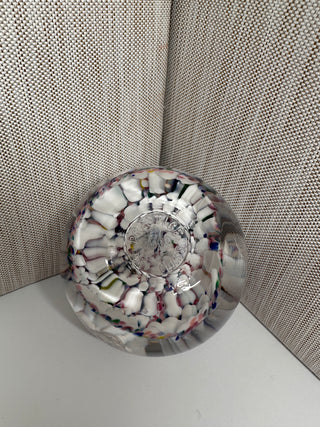 Vintage Prestige Art Glass 2000 Elwood Indiana Handblown Confetti Paperweight