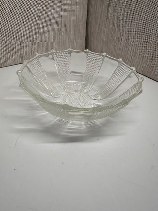 Vintage 1950s Jeannette Glass Dewdrop 5" Clear Berry Dessert Bowl