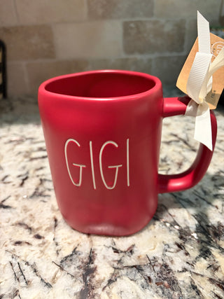 Red Rae Dunn "GIGI" Coffee Mug (New)