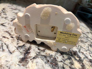 Vintage Bride & Groom Cake Topper & Music Box