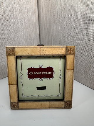 Handcrafted Ox Bone Picture Frame (4.75" x 4.75")
