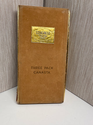 VINTAGE CONGRESS CANASTA 3-DECK SET
