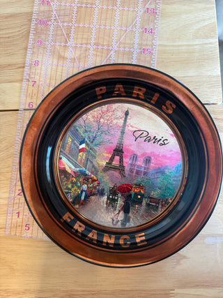 Paris France Decorative Plate – Eiffel Tower Scenic Souvenir Wall Decor