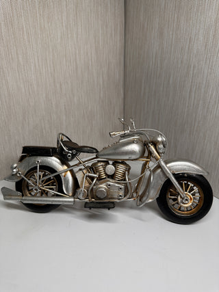 Handcrafted Vintage Metal Motorcycle Figurine
