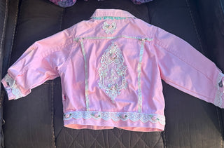 jacket, pink, denim, 3T Sasson