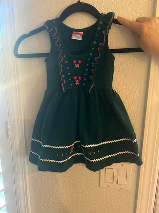 dress euro size 92/2T. forest green Christmas dress