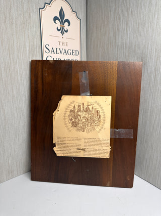 intage Chicago Skyline World Landmarks Ltd Wood Plaque