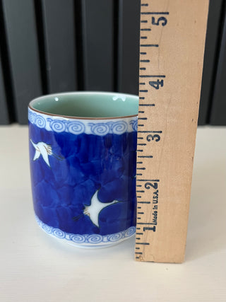 Japanese crane teacup