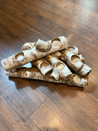 Birch Logs Hearth Candle Holder