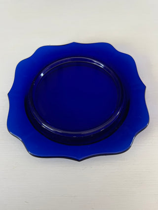 Cobalt blue glass dish