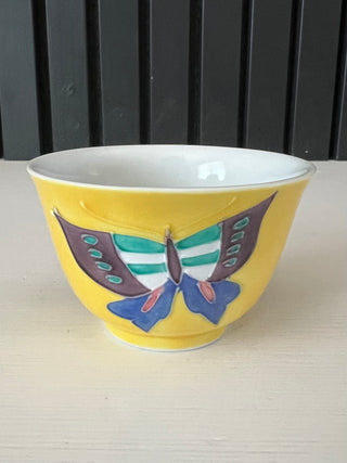 Yellow Japanese butterfly teacup