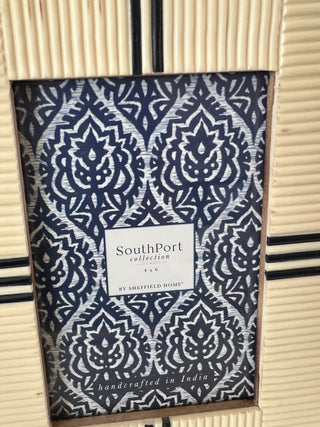 Bone and lapis picture frame