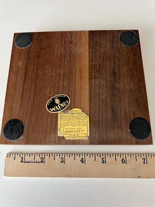 Lasercraft walnut sailboat notepad holder