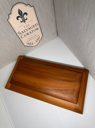 Vintage Early Winters Teak Valet Box Dresser Catchall Case
