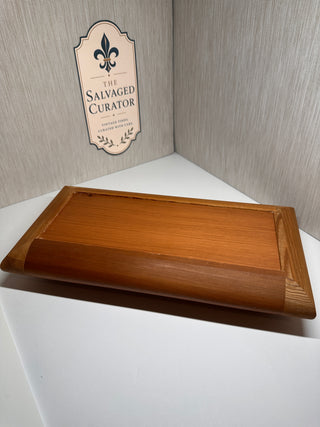 Vintage Early Winters Teak Valet Box Dresser Catchall Case