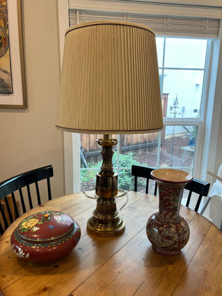 Large Brass Lamps (Set of 2)