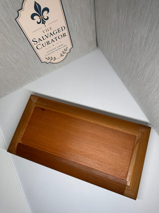 Vintage Early Winters Teak Valet Box Dresser Catchall Case