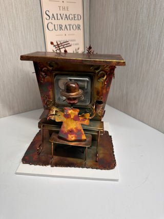 Vintage 1970s TAJ Copper Metal Piano Player Music Box – Plays "The Entertainer"