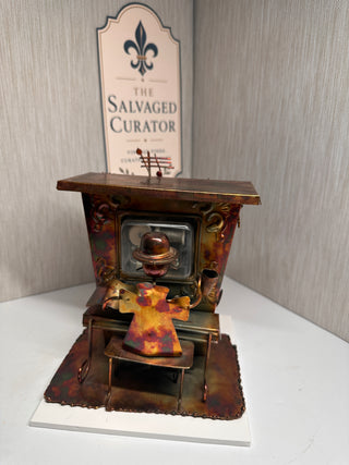 Vintage 1970s TAJ Copper Metal Piano Player Music Box – Plays "The Entertainer"