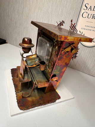 Vintage 1970s TAJ Copper Metal Piano Player Music Box – Plays "The Entertainer"