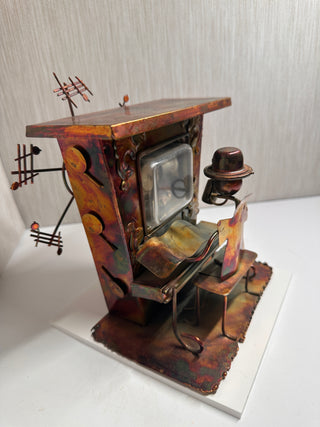 Vintage 1970s TAJ Copper Metal Piano Player Music Box – Plays "The Entertainer"