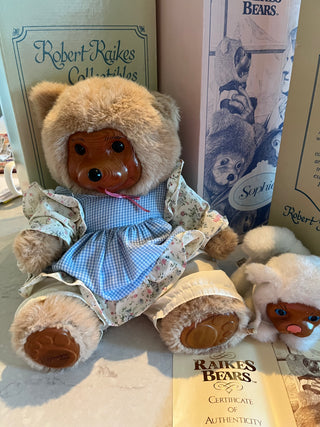 1990s Robert Raikes Stacie Bear w/ Kitty Fifi, w/ box and cert. RSV