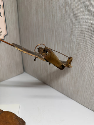 "Control Tower Stay Clear!" – Vintage Mid-Century Kinetic Monoplane Sculpture by Deeter (1975)