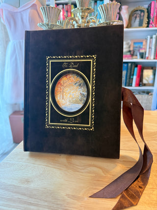 Vintage “To Dad with Love” Memory Keepsake Book – Father’s Day Gift, Photo & Message Album