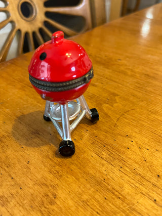 BBQ Trinket Box w/Minature Turkey and Fork Inside