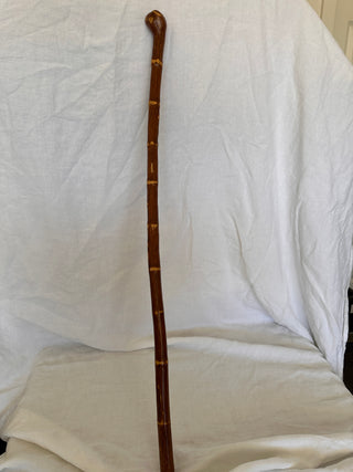 Handcrafted Natural Wood Walking Stick Vintage Style Cane 40"