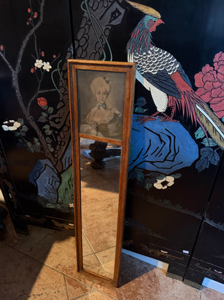 Antique  Art & Craft movement Wooden Mirror  Brown 1900's  Large 33.5" Long VV