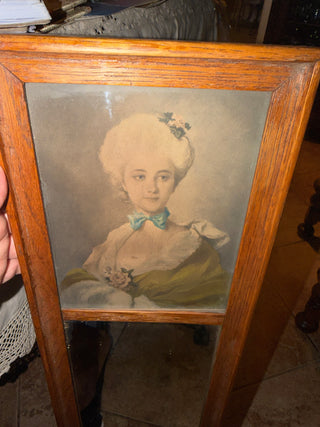 Antique  Art & Craft movement Wooden Mirror  Brown 1900's  Large 33.5" Long VV