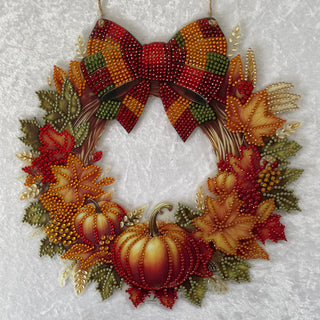 diamond dot fall wreath
