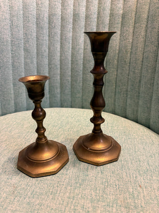 Set of 2 Brass Candlestick