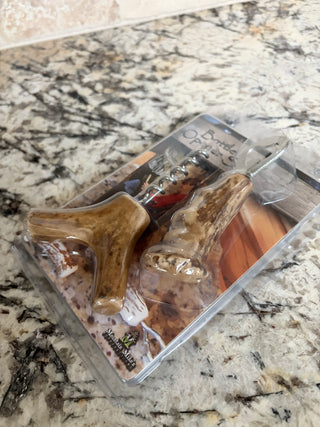 Antler Look Bottle Opener & Corkscrew Set