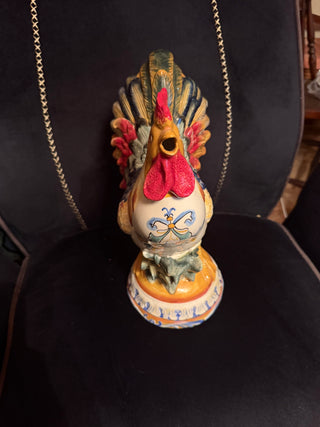 Vintage Fitz & Floyd Ricamo 14" Rooster Series Pitcher 12" Jug VV