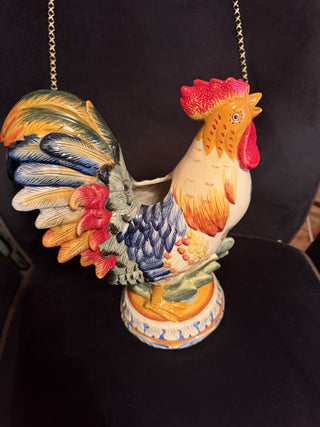 Vintage Fitz & Floyd Ricamo 14" Rooster Series Pitcher 12" Jug VV