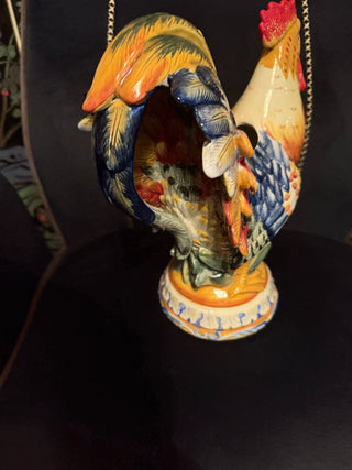 Vintage Fitz & Floyd Ricamo 14" Rooster Series Pitcher 12" Jug VV